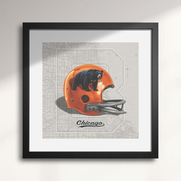 Chicago Bears Vintage Football wall art print