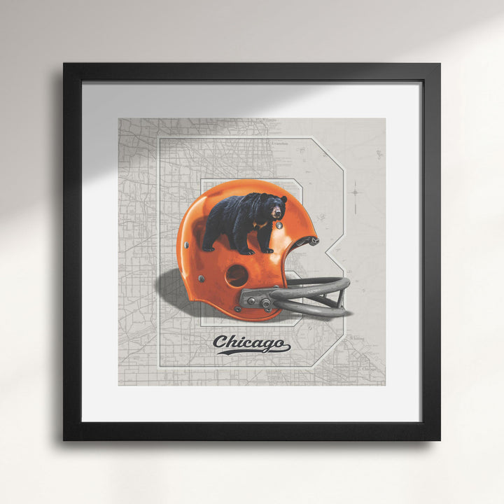 Chicago Bears Vintage Football wall art print