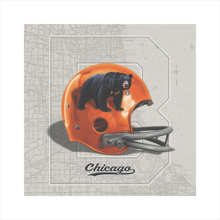 Chicago Bears Vintage Football wall art print
