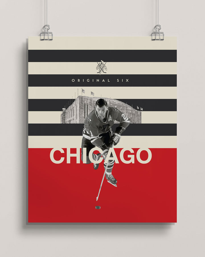 Chicago Blackhawks Original Six Hockey wall art