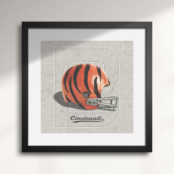 Cincinnati Bengals Vintage Football wall art print