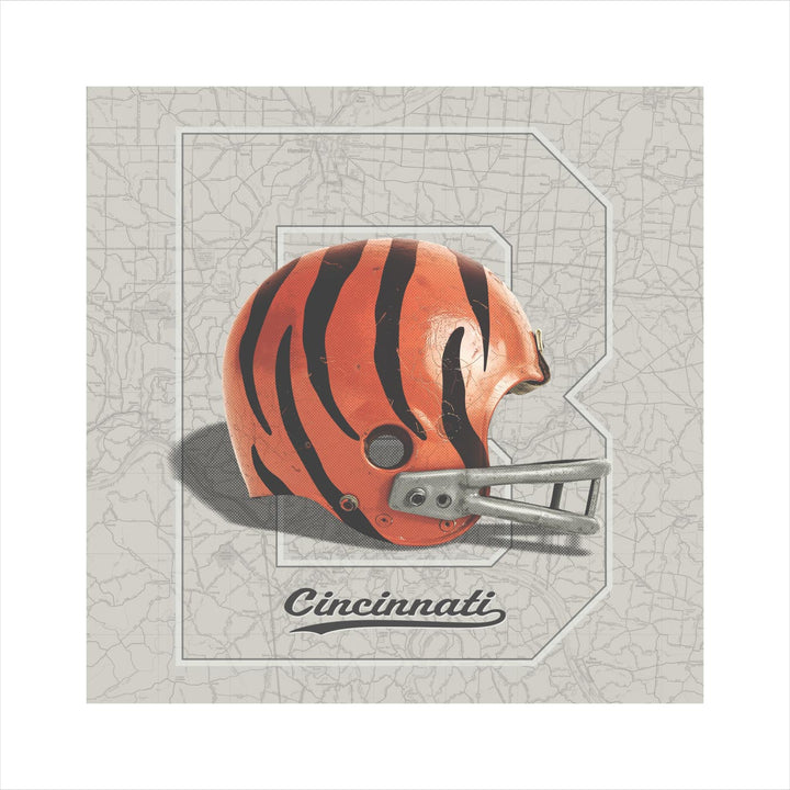 Cincinnati Bengals Vintage Football wall art print