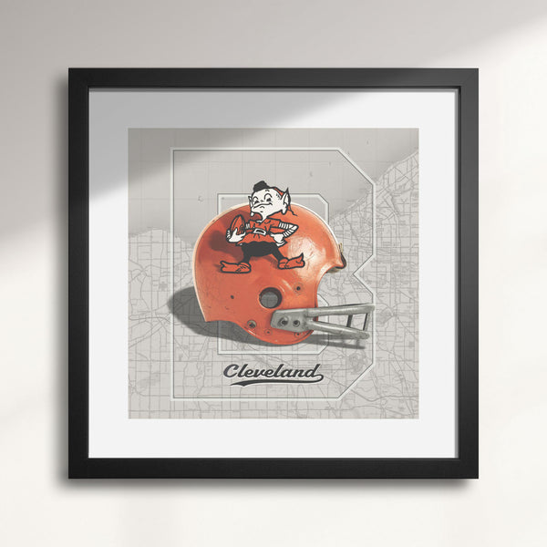 Cleveland Browns Vintage Football wall art print