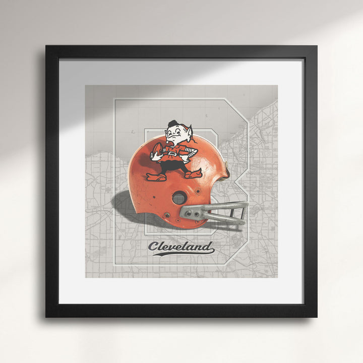 Cleveland Browns Vintage Football wall art print