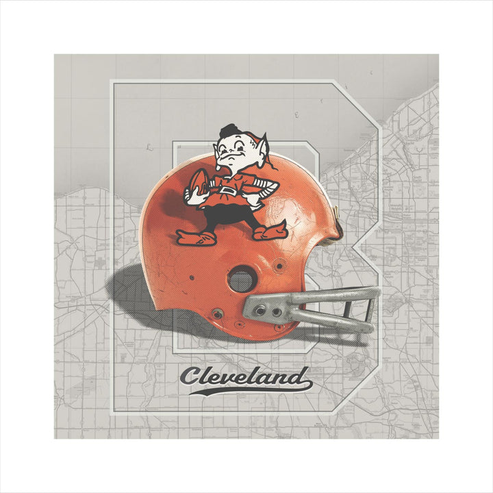 Cleveland Browns Vintage Football wall art print