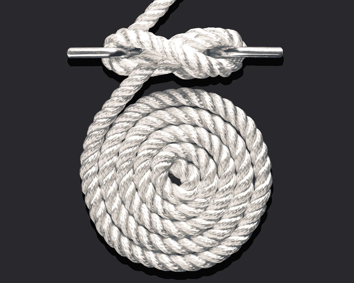 Coil and Hitch Rope Knot wall art