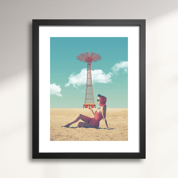 Coney Island Glamour Girl art print