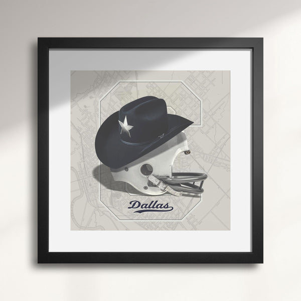 Dallas Cowboys Vintage Football wall art print