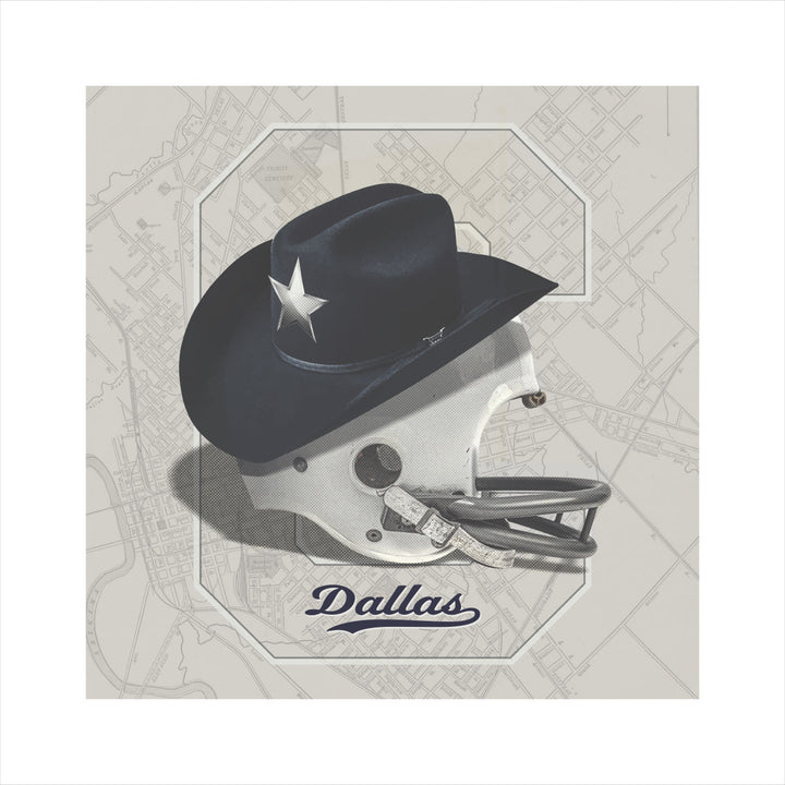 Dallas Cowboys Vintage Football wall art print