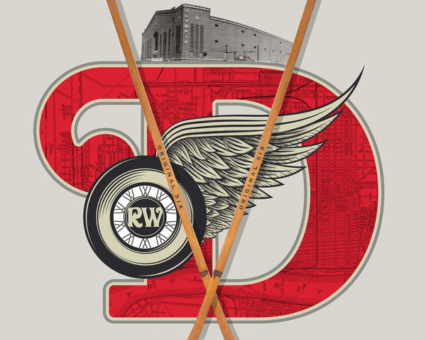 Detroit Red Wings Vintage Hockey wall art