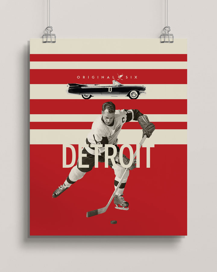 Detroit Red Wings Original Six Hockey wall art