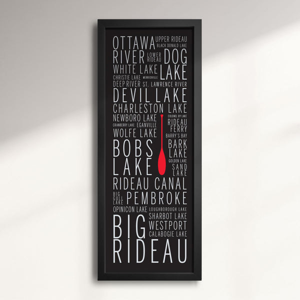 Eastern Ontario Cottage Country Names wall art