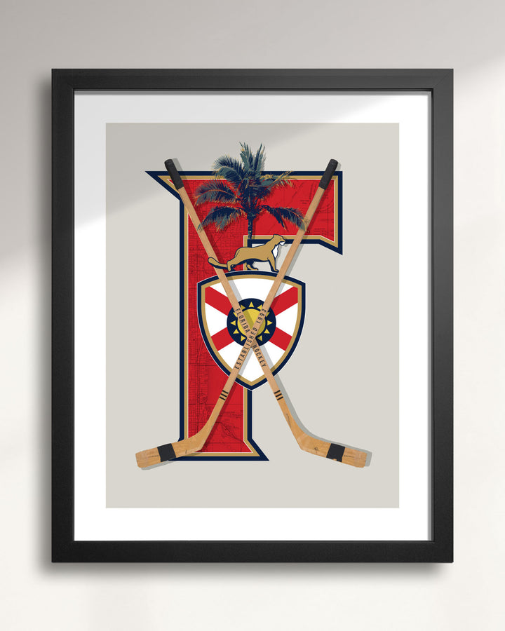 Florida Panthers Vintage Hockey wall art