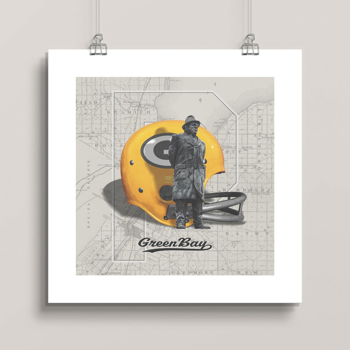 Green Bay Packers Vintage Football wall art print