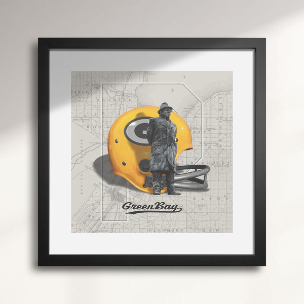 Green Bay Packers Vintage Football wall art print