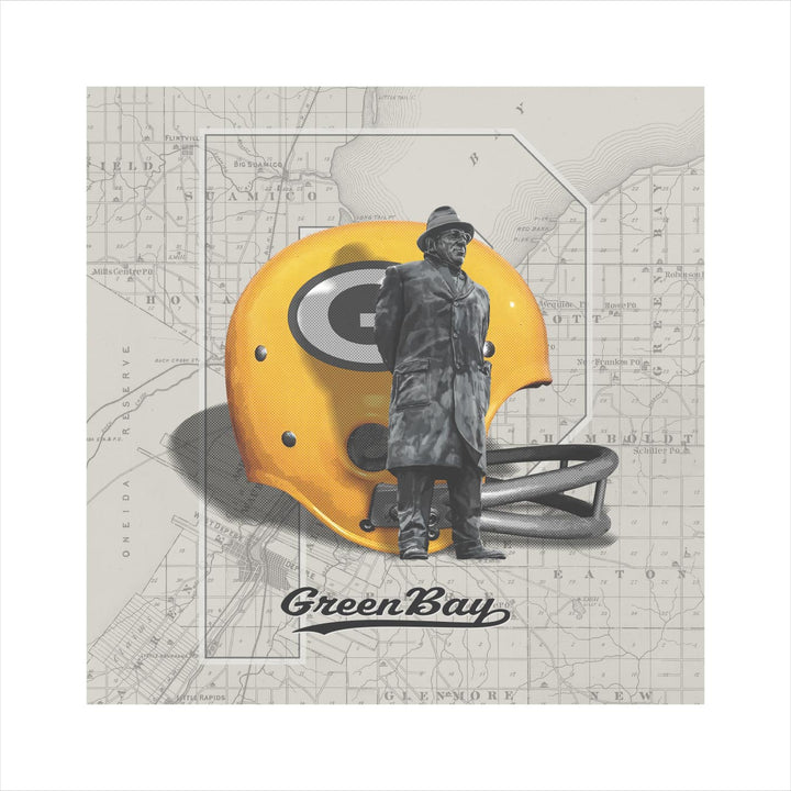 Green Bay Packers Vintage Football wall art print