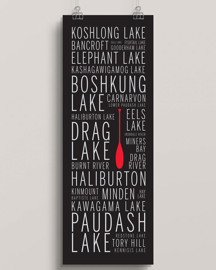 Haliburton Highlands Cottage Country Names wall art