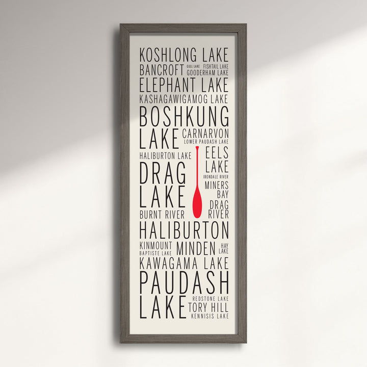 Haliburton Highlands Cottage Country Names wall art