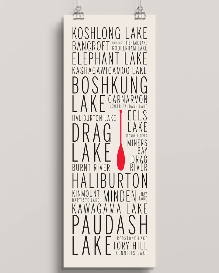 Haliburton Highlands Cottage Country Names wall art