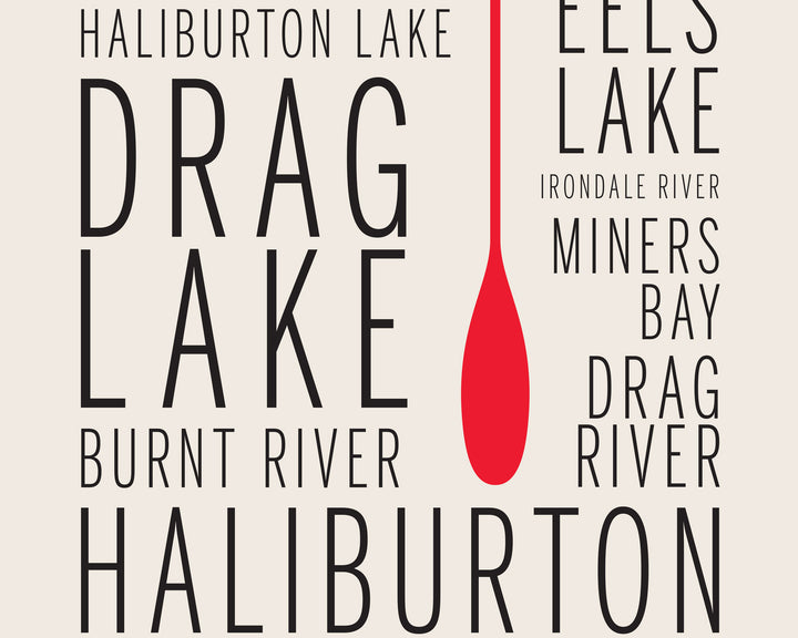 Haliburton Highlands Cottage Country Names wall art