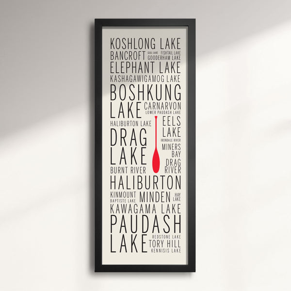 Haliburton Highlands Cottage Country Names wall art