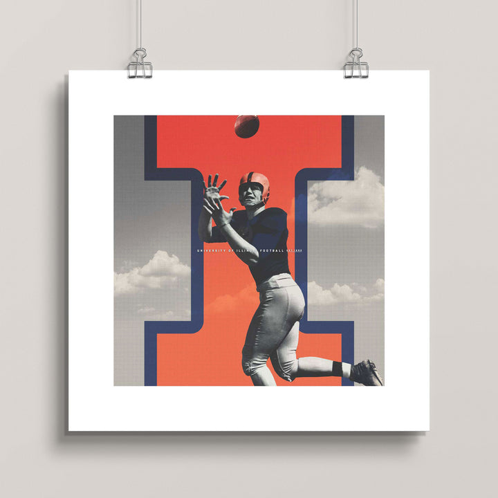 Illinois Fighting Illini wall art print