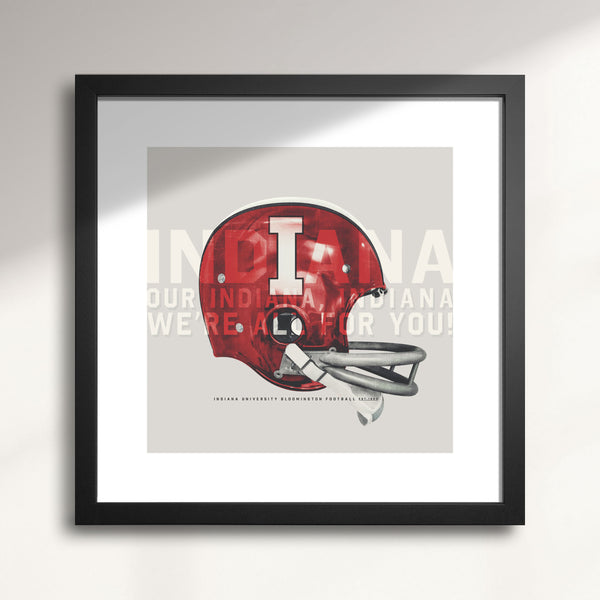 Indiana Hoosiers Cream & Crimson wall art print