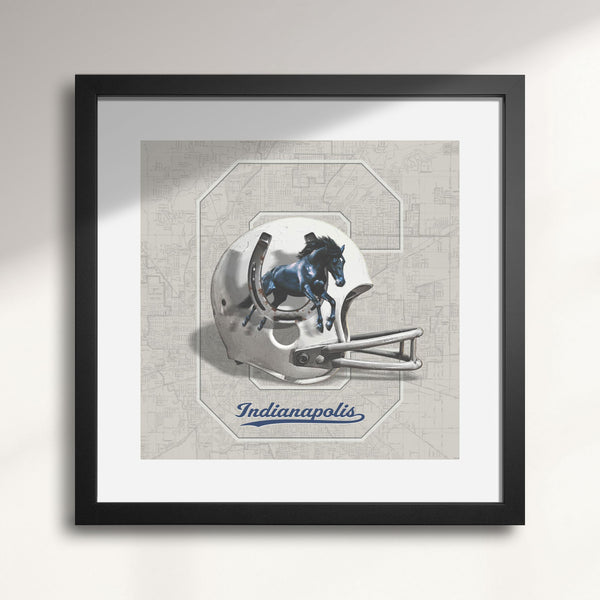 Indianapolis Colts Vintage Football wall art print