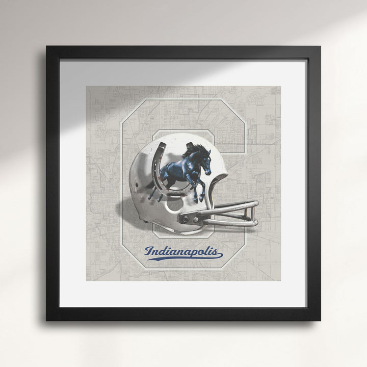 Indianapolis Colts Vintage Football wall art print