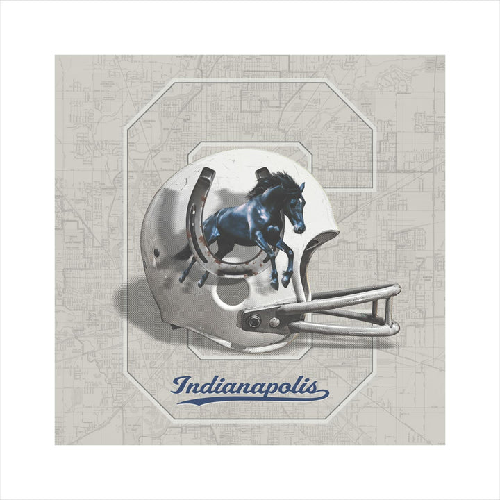 Indianapolis Colts Vintage Football wall art print