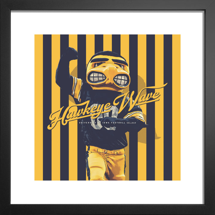 Iowa Hawkeye Wave wall art