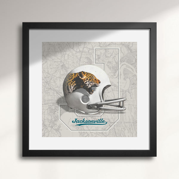 Jacksonville Jaguars Vintage Football wall art print