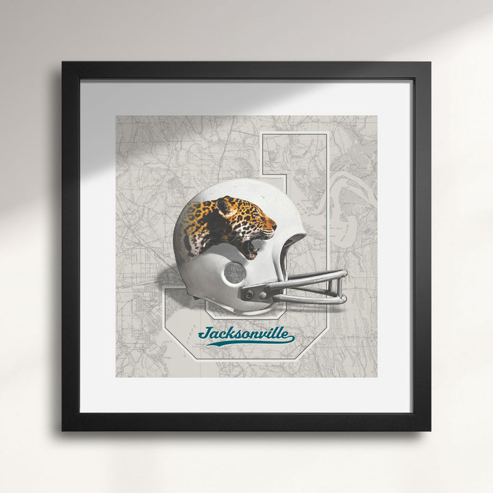 Jacksonville Jaguars Vintage Football wall art print