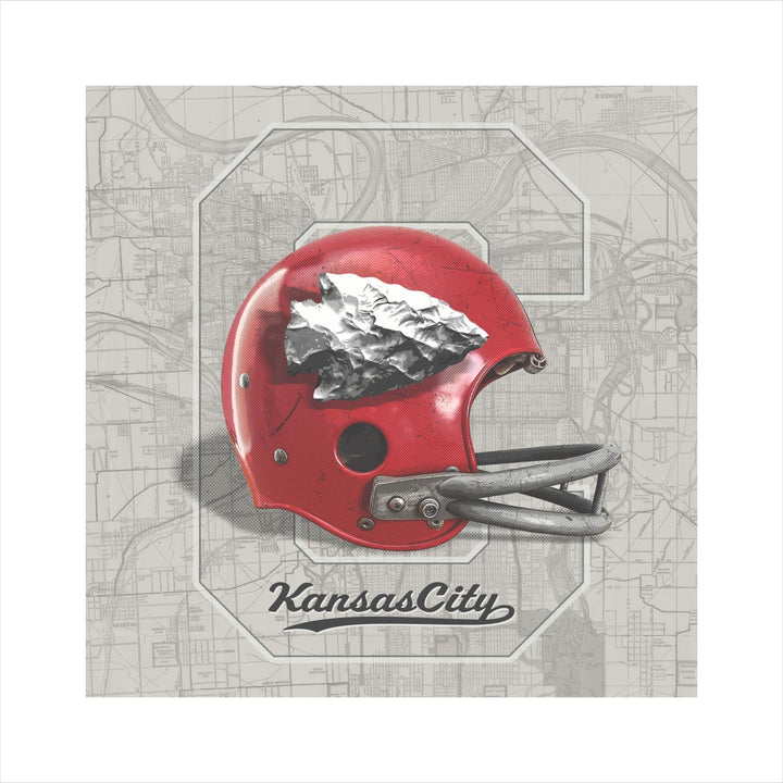 Kansas City Chiefs Vintage Football wall art print