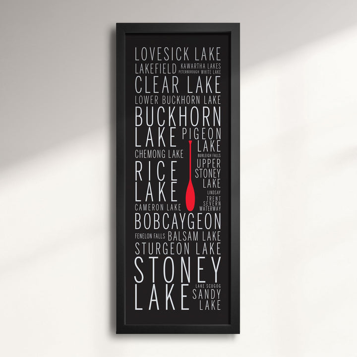 Kawartha Lakes Cottage Country Names wall art
