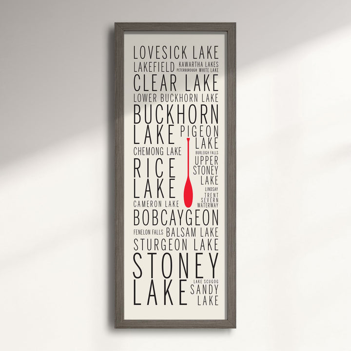 Kawartha Lakes Cottage Country Names wall art