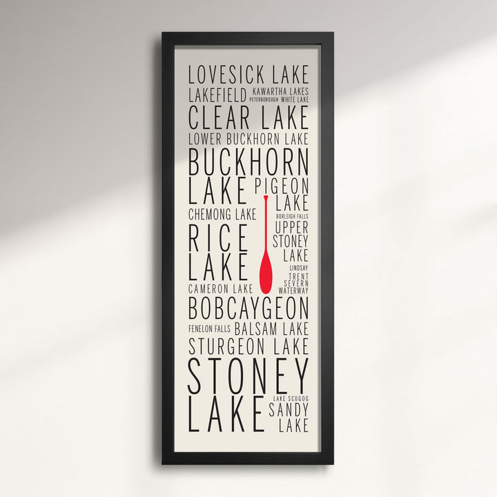 Kawartha Lakes Cottage Country Names wall art