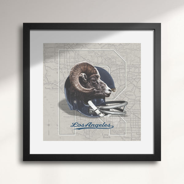 Los Angeles Rams Vintage Football wall art print