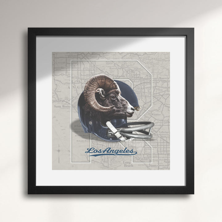 Los Angeles Rams Vintage Football wall art print