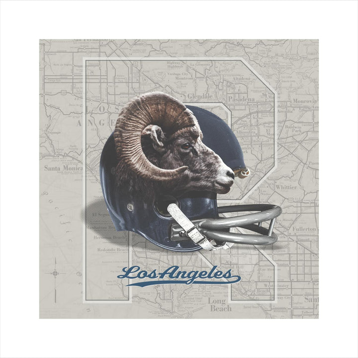 Los Angeles Rams Vintage Football wall art print