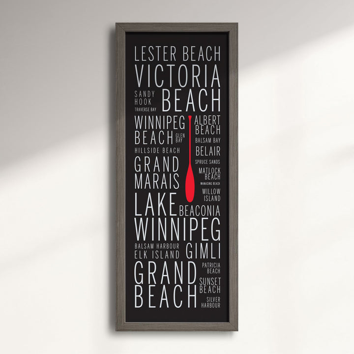 Lake Winnipeg Cottage Country Names wall art