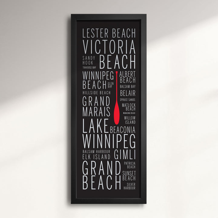 Lake Winnipeg Cottage Country Names wall art