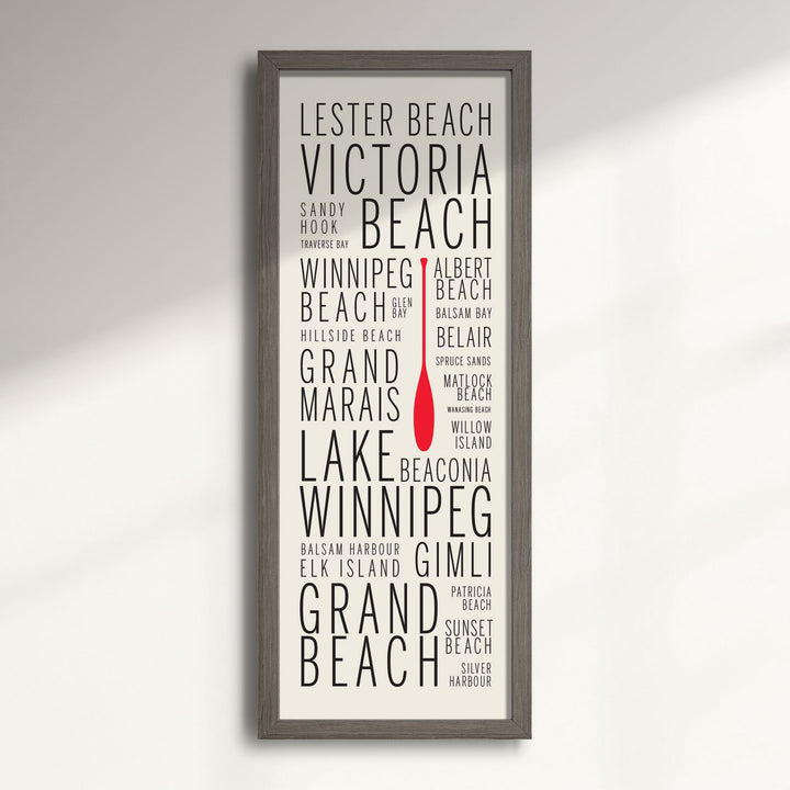 Lake Winnipeg Cottage Country Names wall art