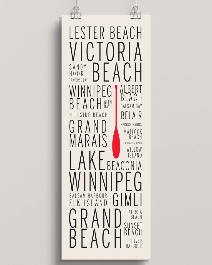 Lake Winnipeg Cottage Country Names wall art