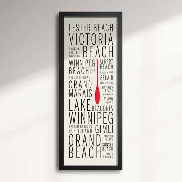 Lake Winnipeg Cottage Country Names wall art