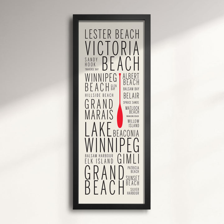 Lake Winnipeg Cottage Country Names wall art
