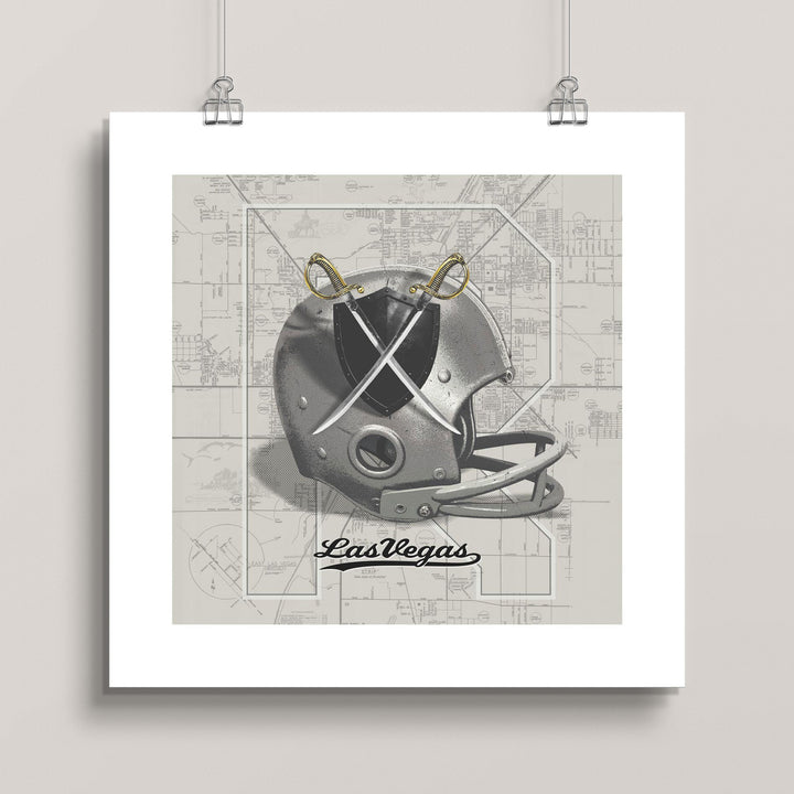 Las Vegas Raiders Vintage Football wall art print