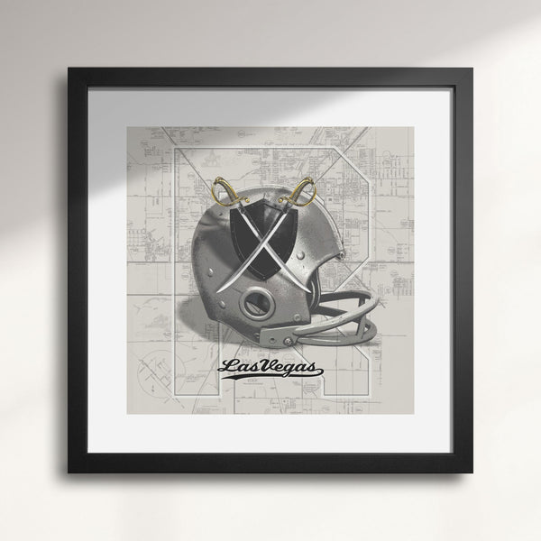 Las Vegas Raiders Vintage Football wall art print