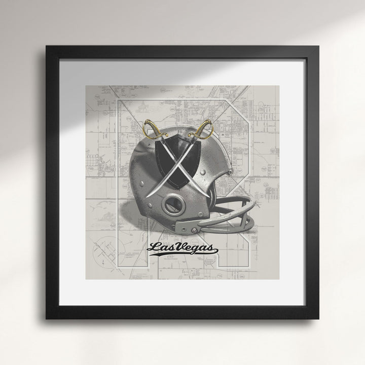 Las Vegas Raiders Vintage Football wall art print