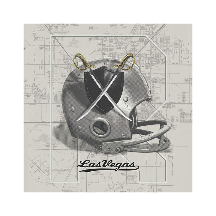 Las Vegas Raiders Vintage Football wall art print